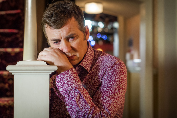 Alfie's emotions are confused as he struggles to cope after Kat's affair is revealed.