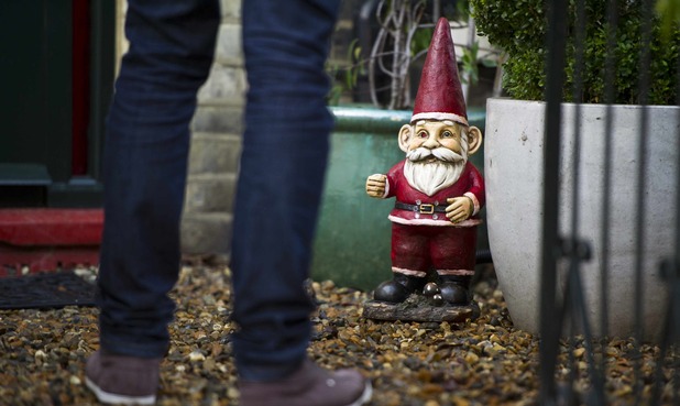 Garden gnomes that come comlpete with security camera and motion sensors
