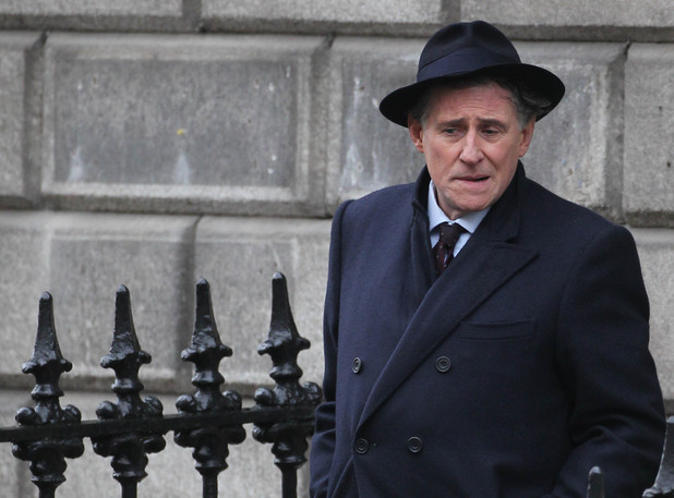 Gabriel Byrne during filming of the BBC Crime thriller Quirke in Dublin