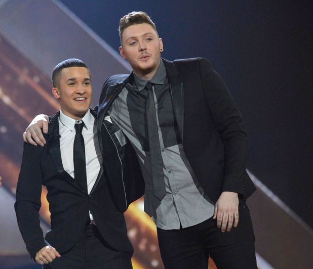 James Arthur and Jahmene Douglas at X factor final