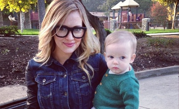 Hilary Duff and son Luca Comrie