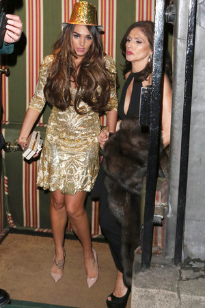 Tamara Ecclestone leaves Annabel's nightclub in Mayfair in London, after New Years celebrations a little unsteady on her feet Featuring: Tamara Ecclestone Where: London