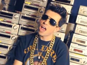 Nick Grimshaw in 'Clique' promo video for the radio 1 Breakfast Show.