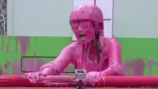 Tricia Penrose gets gunged in Celebrity Big Brother.