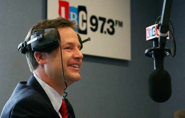 Nick Clegg to hold live weekly radio phone-in on LBC