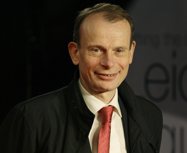 British presenter Andrew Marr arrives on the red carpet for the European Premiere of Brighton at a cinema in central London, Tuesday, Feb. 1, 2011.