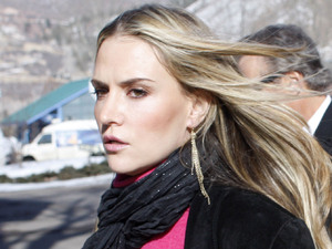 Brooke Mueller Sheen, wife of actor Charlie Sheen, departs from the Pitkin County Courthouse in Aspen