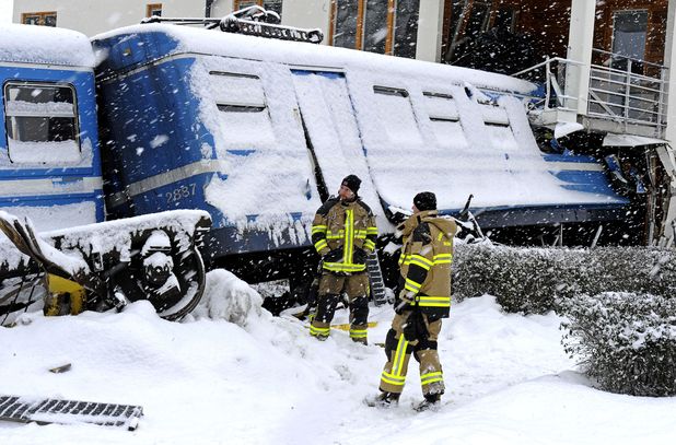 A Swedish cleaning woman managed to commandeer a Stockholm-area train before crashing it into a house
