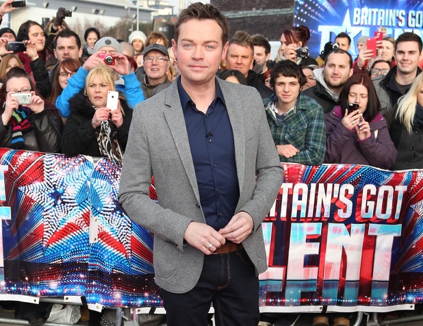 Stephen Mulhern arriving at the first round of auditions in Cardiff for Britain's Got Talent 2013