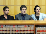 Heath, Brax and Sasha support Casey during his court case.
