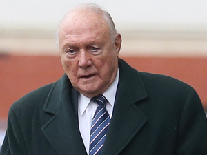 Stuart Hall leaves Preston Magistrates Court today after pleading not guilty to the sexual abuse of young girls.
Picture date: Monday January 7, 2013.