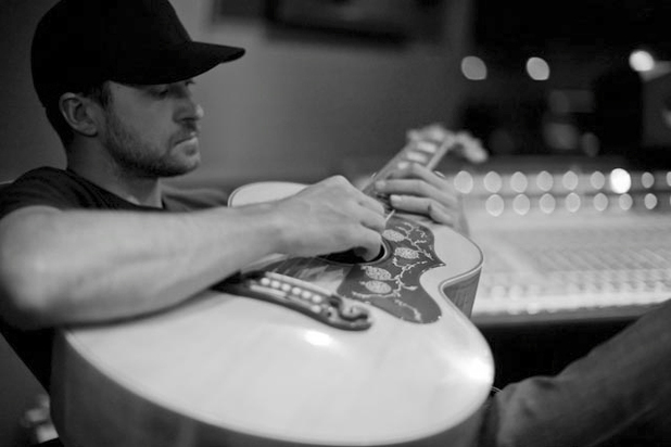 Justin Timberlake in the recording studio.