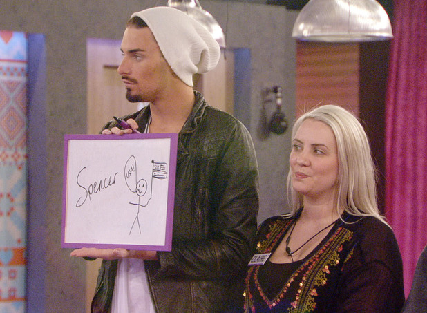 Day 21: Rylan and Claire taking part in 'The Venom' task
