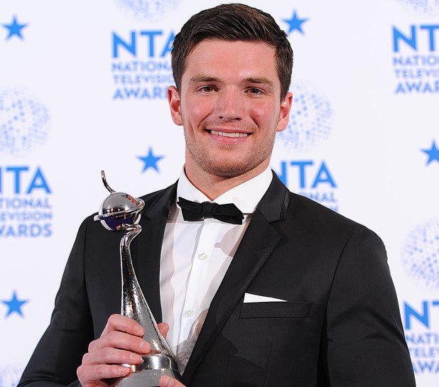 David Witts with his Best Newcomer Award in the press room at the 2013 National Television Awards at the O2 Arena, London.