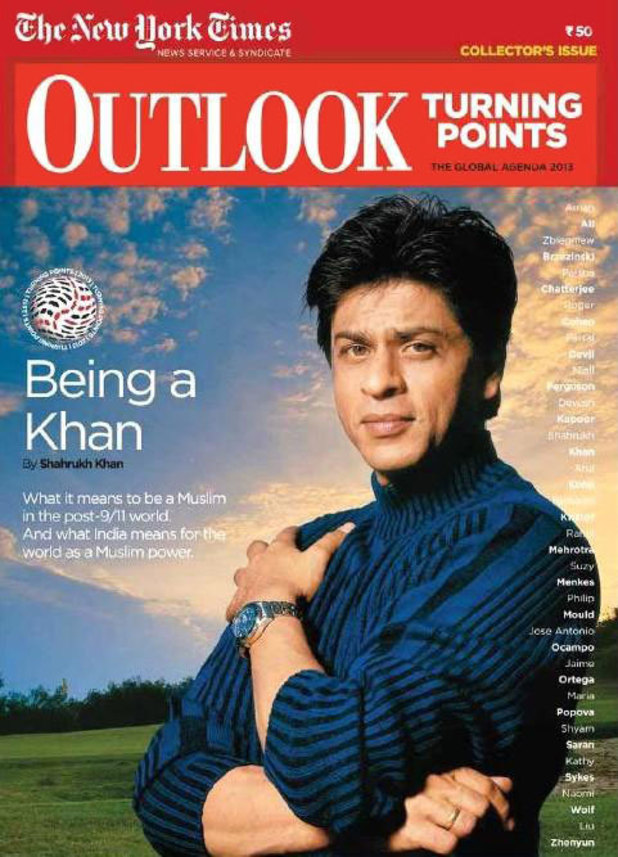 Shah Rukh Khan on the cover of Outlook Turning Points magazine