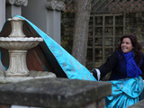 It's the grand unveiling of Zainab's water feature.
