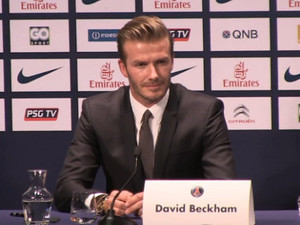 David Beckham Paris Saint-Germain Press Conference