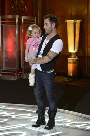 American Idol - Los Angeles auditions: Matt Farmer with his daughter Katie