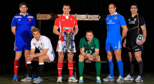 Six Nations: France's Pascal Pape, England's Chris Robshaw, Wales' Sam Warburton, Ireland's Jamie Heaslip, Italy's Sergio Parisse and Scotland's Kelly Brown.