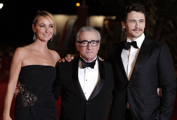 Gucci's Frida Giannini with Martin Scorsese and James Franco