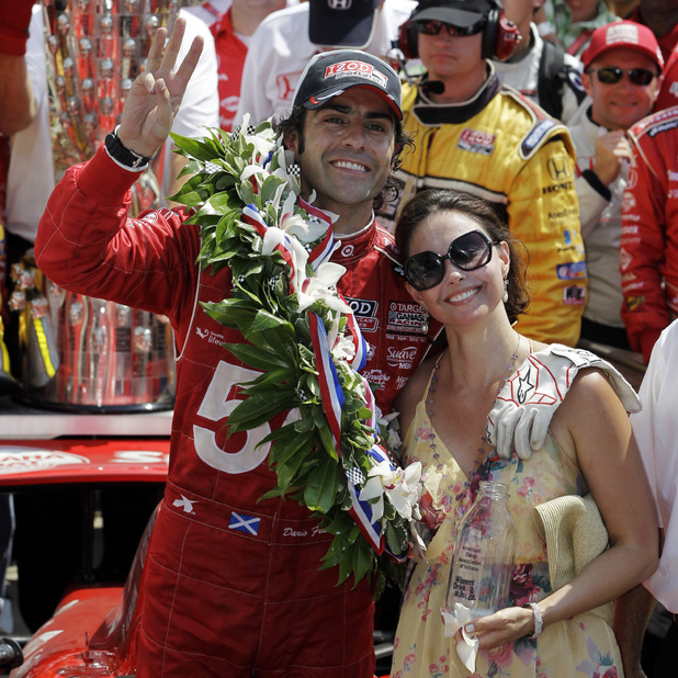 Ashley Judd and Dario Franchitti, celebrating his 2012 Indy 500 win