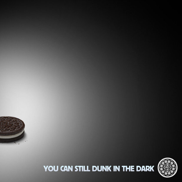 Oreo Super Bowl blackout poster