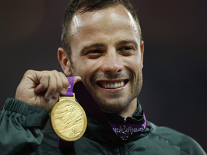 Oscar Pistorius, 400 meters T44 category final during the athletics competition at the 2012 Paralympics, in London.