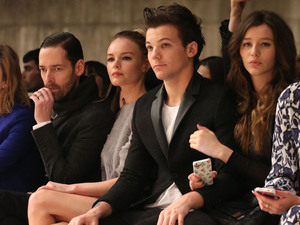 Michael Polish,Kate Bosworth,Louis Tomlinson,girlfriend Eleanor Calder, Topshop Unique 2013, London Fashion Week
