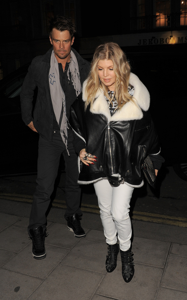 Fergie, Josh Duhamel arrive at C restaurant in Mayfair together.