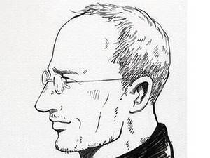 Steve Jobs manga illustration