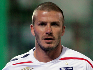 David Beckham, shaved head, football, 2008