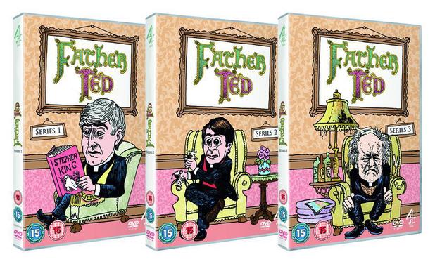 Father Ted DVD series 1, 2 and 3 new illustrated covers by Tony Millionaire