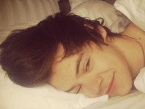 Harry Styles has just woken up in this photo by Morgan Spurlock.
