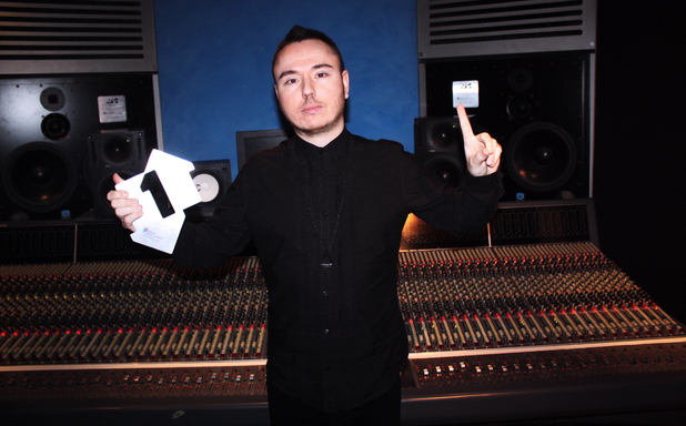 Duke Dumont with his Number One award.
