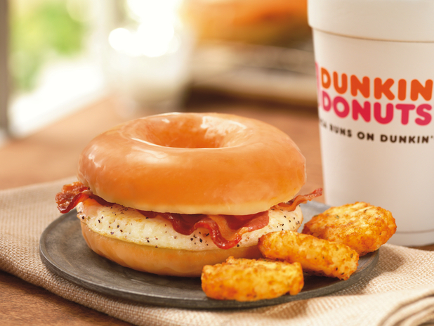 Donut bacon sandwich