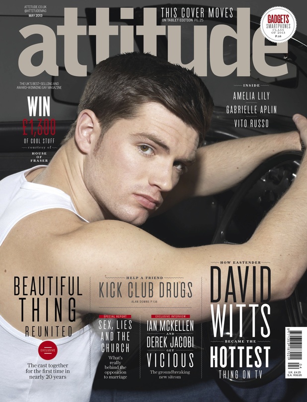 David Witts on the cover of Attitude magazine