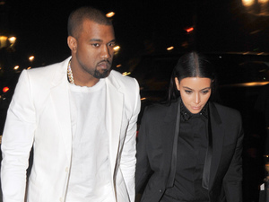 Kim Kardashian, Kanye West, celebrity couples, matching outfits