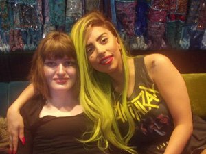 Lady GaGa with ill fan Emma C