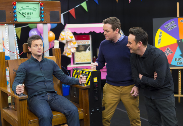 Dec takes on the 'electric chair' on Britain's Got More Talent