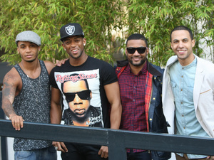 JLS outside ITV Studios in their first public appearance since announcing their split