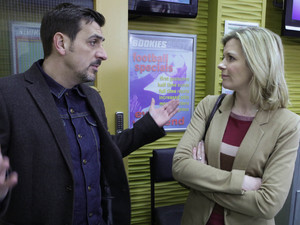 Peter and Leanne row over the betting shop
