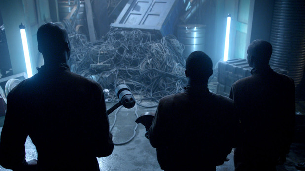 A spaceship salvage team in Doctor Who S07E05: 'Journey to the Centre of the TARDIS'