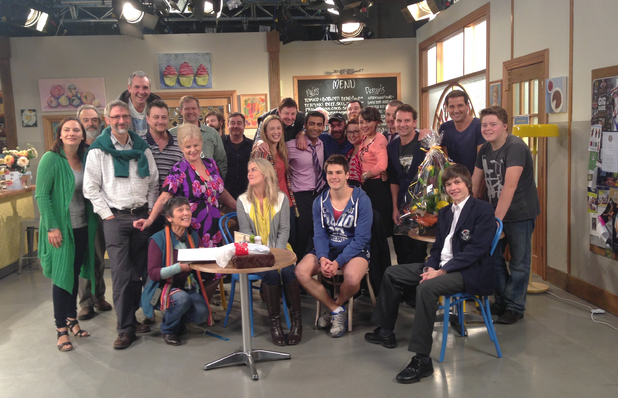 Neighbours cast and crew gather for Sachin Joab's farewell
