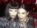 Madonna and Kim Kardashian pose for a photo at the Met Ball