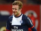 The British footballer is given a fond farewell by players and fans in Paris.