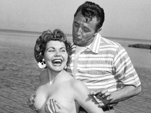Simone Silva, 7th Cannes International Film Festival, Cannes, 1954, topless