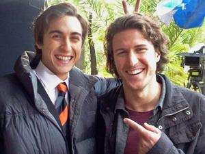 Taylor Glockner and Aaron Jakubenko after their scene