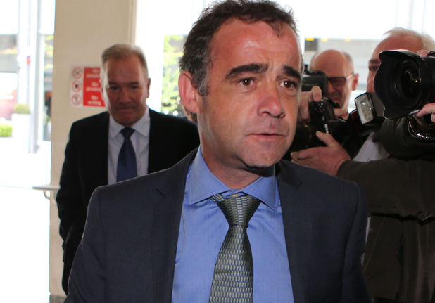Michael Le Vell arriving at Manchester Magistrates Court
