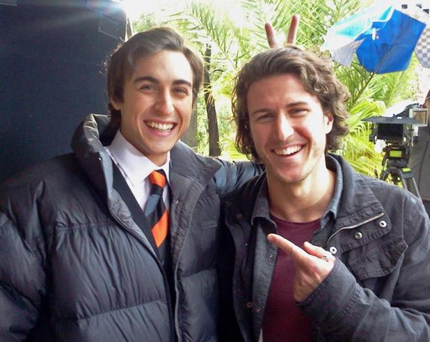 Taylor Glockner and Aaron Jakubenko after their scene