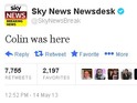 Sky News Twitter: "Colin was here"